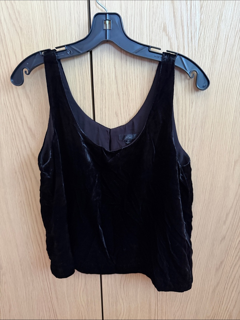 J. Crew Black Velvet Camisole Tank